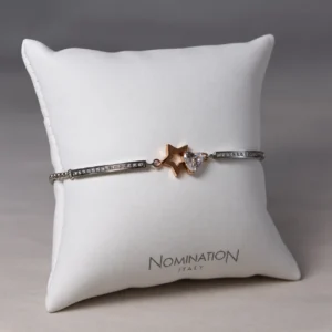 Pulsera de acero ajustable con estrella y circonitas Nomination