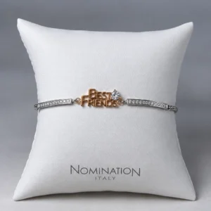 Pulsera de acero adaptable Best Friends con circonita Nomination