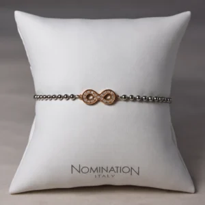 Pulsera de acero con Infinito bronce y circonitas Nomination (15 cm - 19 cm)