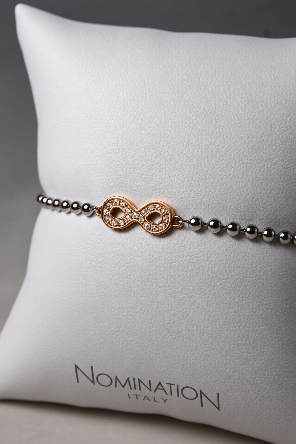 Pulsera de acero con Infinito bronce y circonitas Nomination (15 cm - 19 cm) - Imagen 3