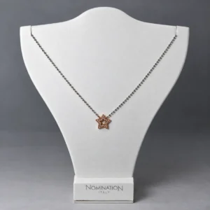 Cadena de acero con colgante Estrella bronce y circonitas Nomination (40 cm)