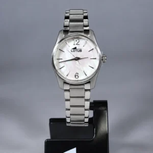 Reloj de acero para mujer Lotus con fondo nacarado (100 m)