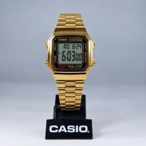 Reloj Casio vintage digital de acero dorado Unisex